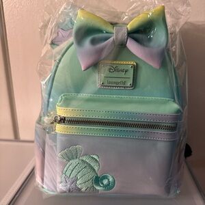 Loungefly Disney Pastel Backpack with Bow - Minnie Mermaid